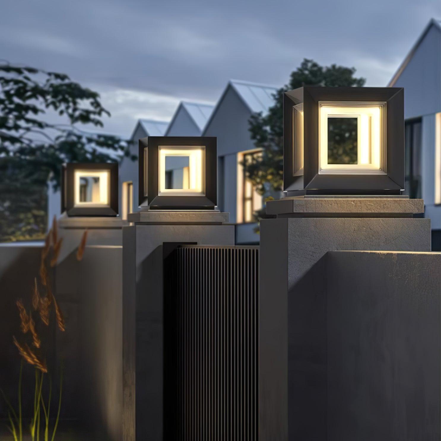 Light Cube Outdoor Post Light - Blowlighting