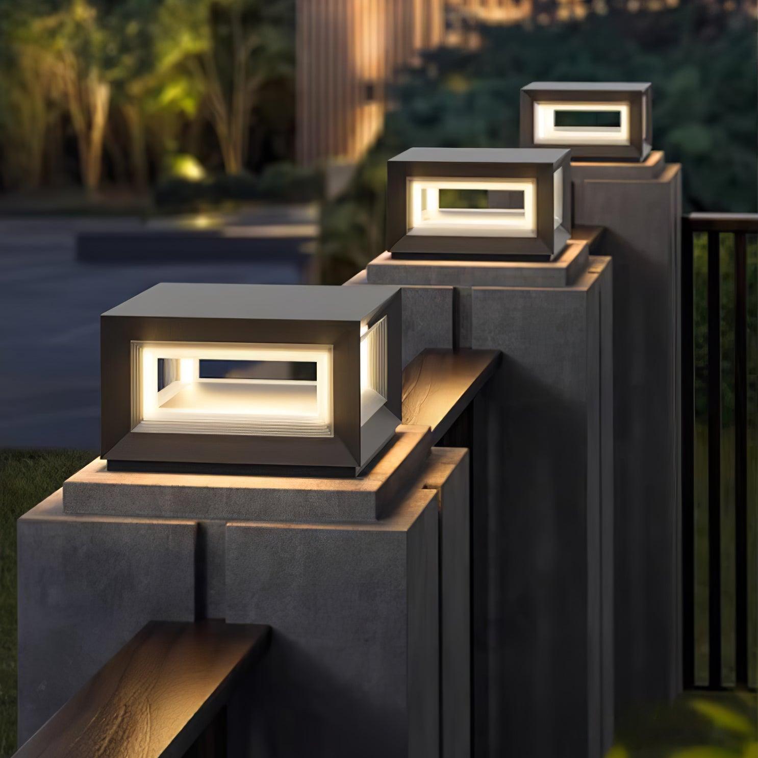 Light Cube Outdoor Post Light - Blowlighting