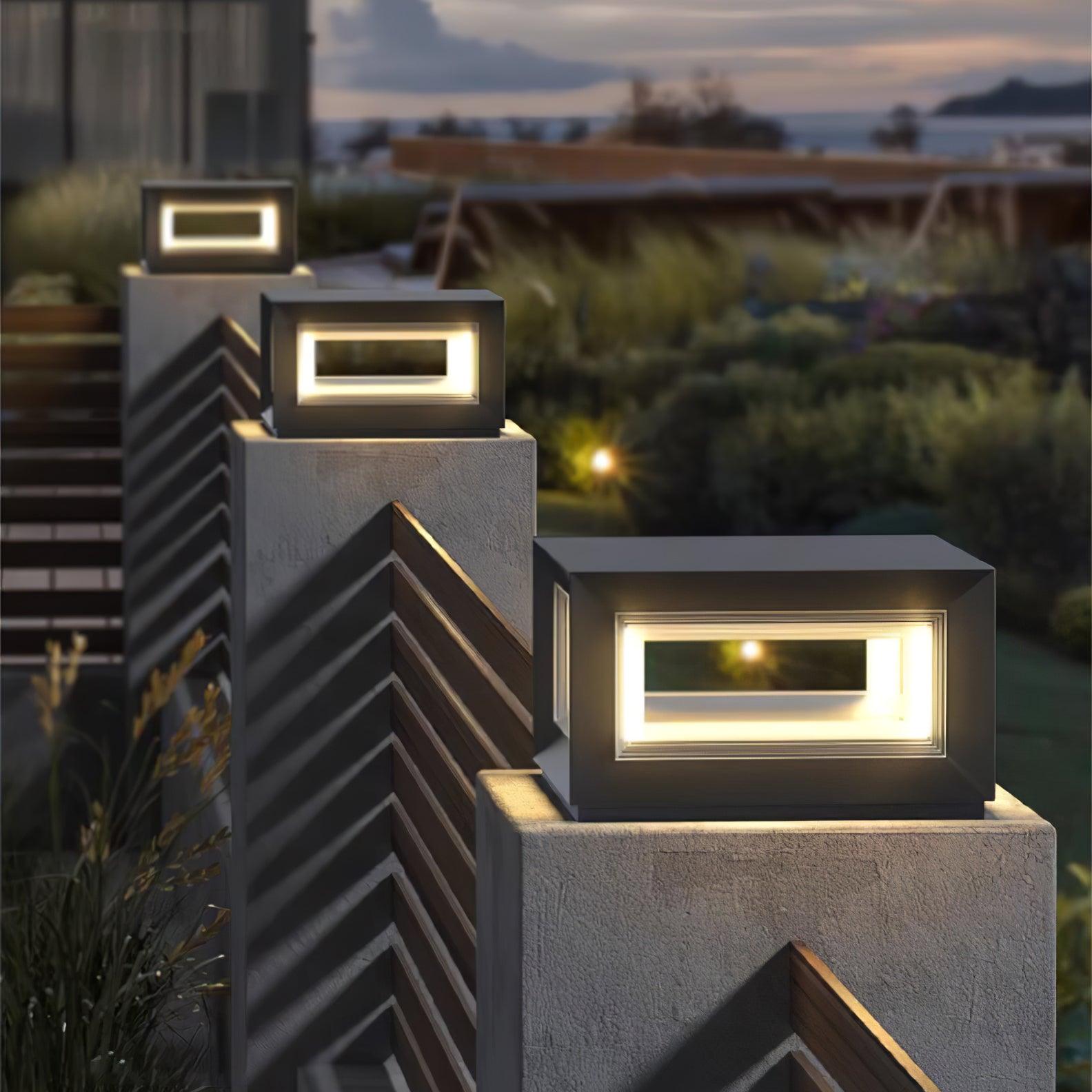Light Cube Outdoor Post Light - Blowlighting