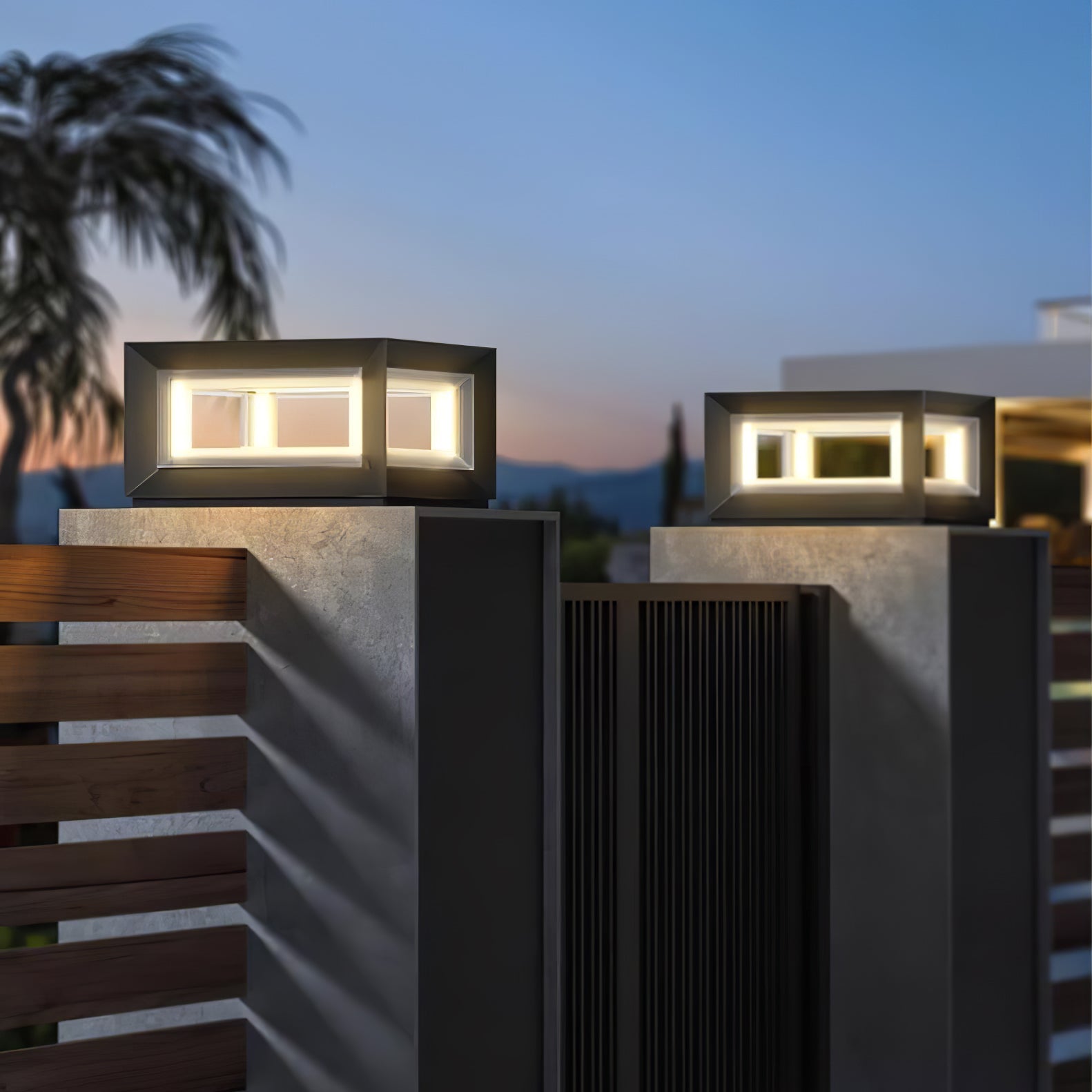 Light Cube Outdoor Post Light - Blowlighting