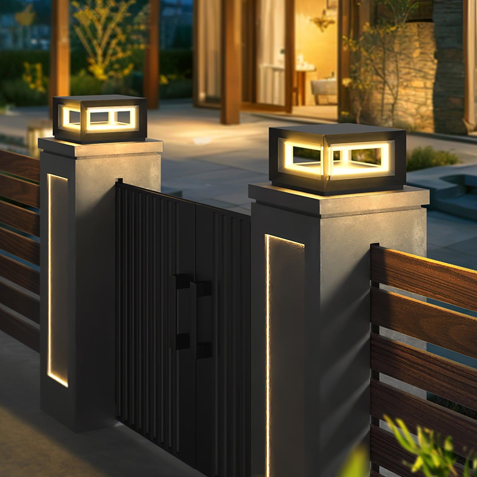 Light Cube Outdoor Post Light - Blowlighting