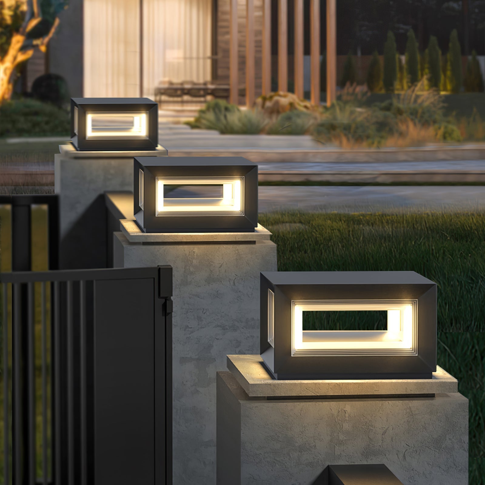 Light Cube Outdoor Post Light - Blowlighting