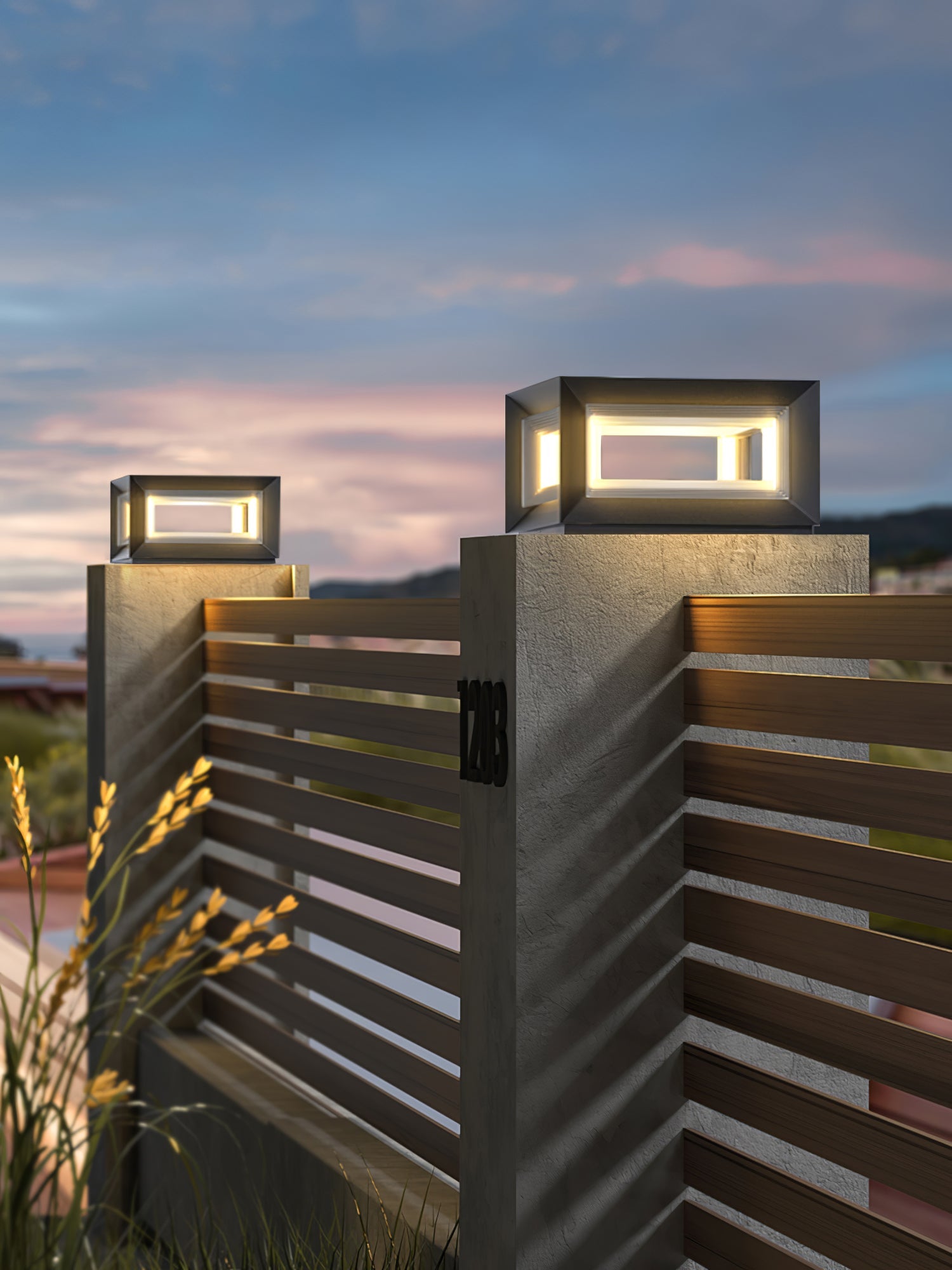 Light Cube Outdoor Post Light - Blowlighting