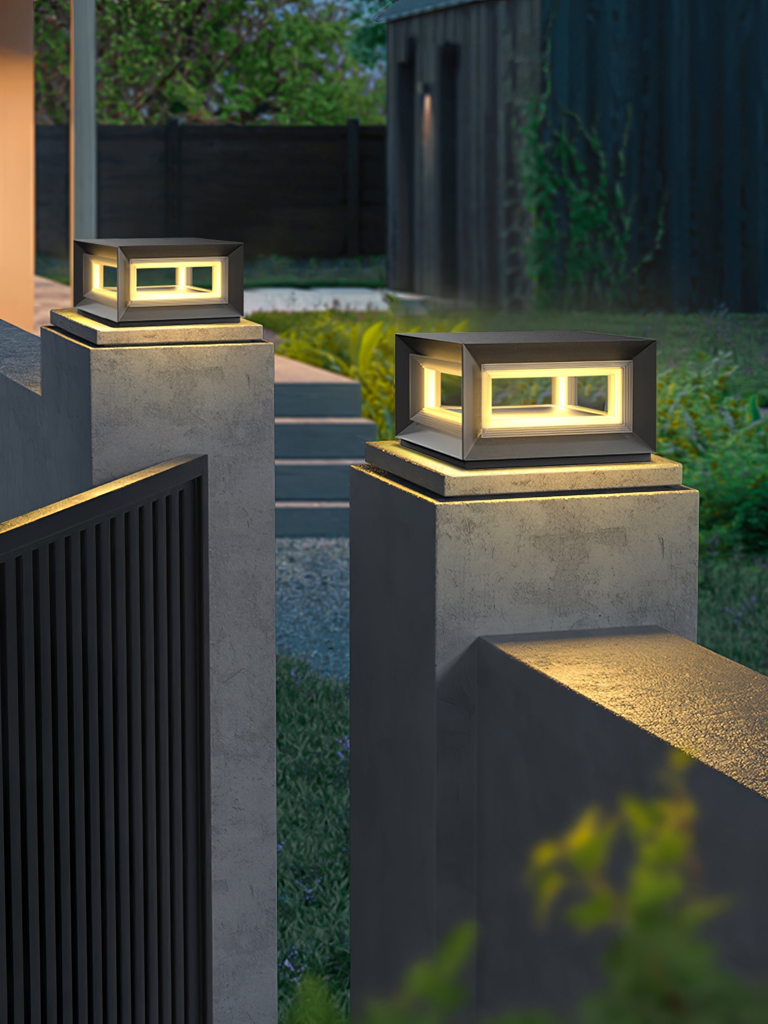Light Cube Outdoor Post Light - Blowlighting