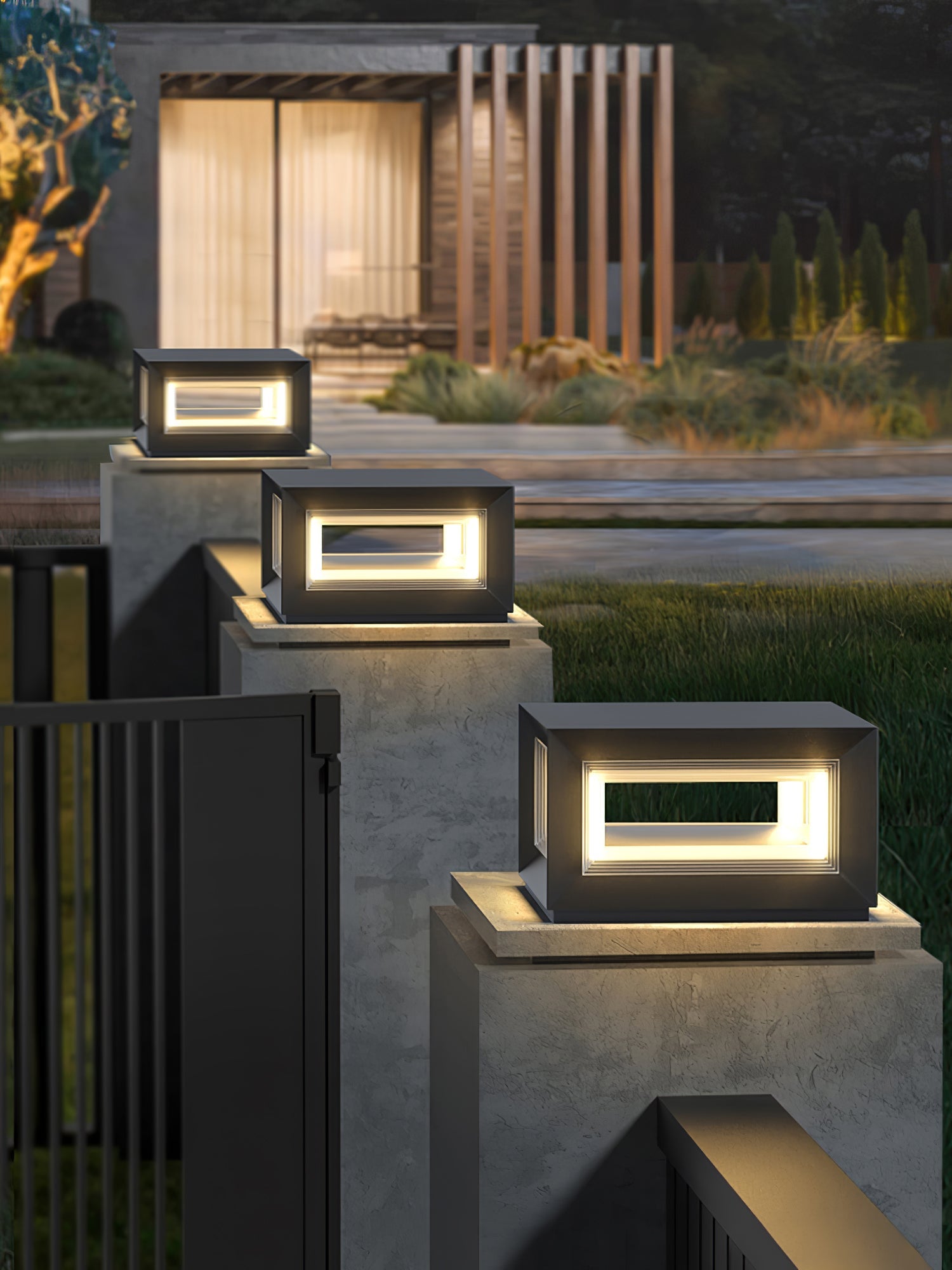 Light Cube Outdoor Post Light - Blowlighting