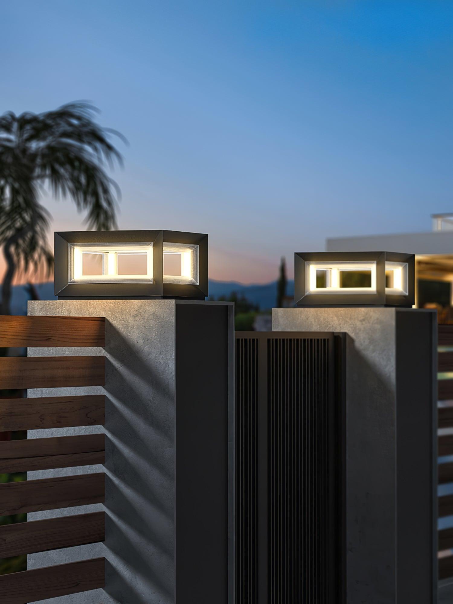 Light Cube Outdoor Post Light - Blowlighting