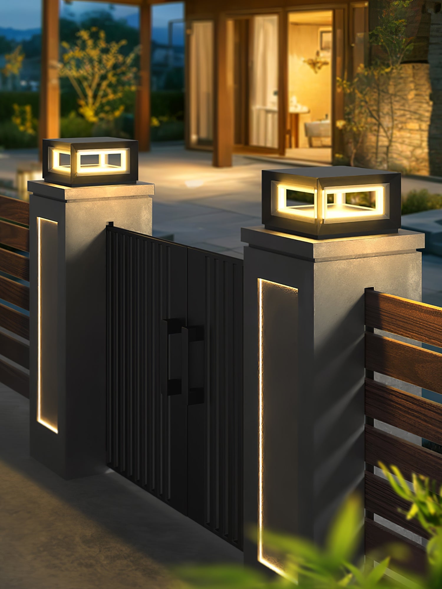Light Cube Outdoor Post Light - Blowlighting