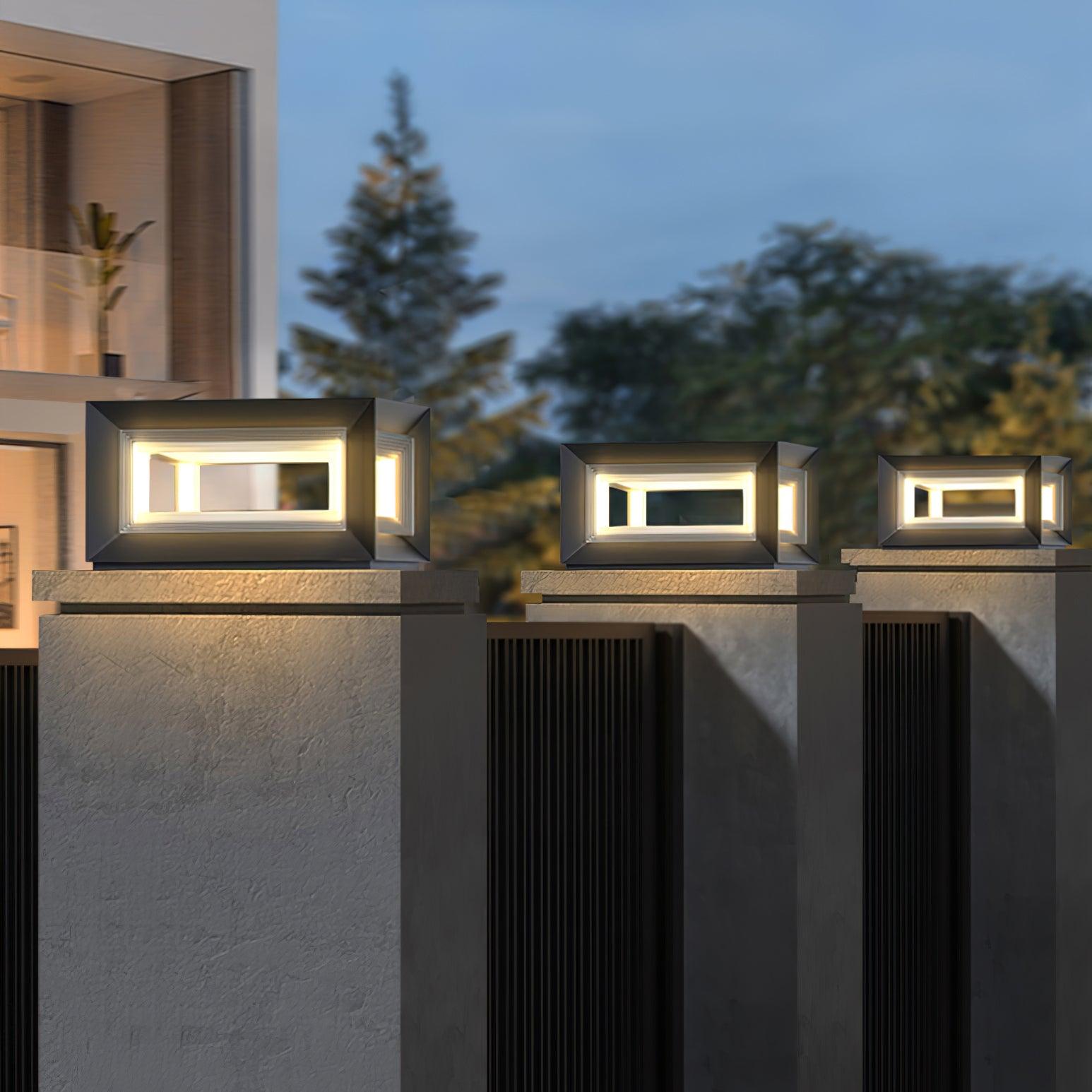 Light Cube Outdoor Post Light - Blowlighting