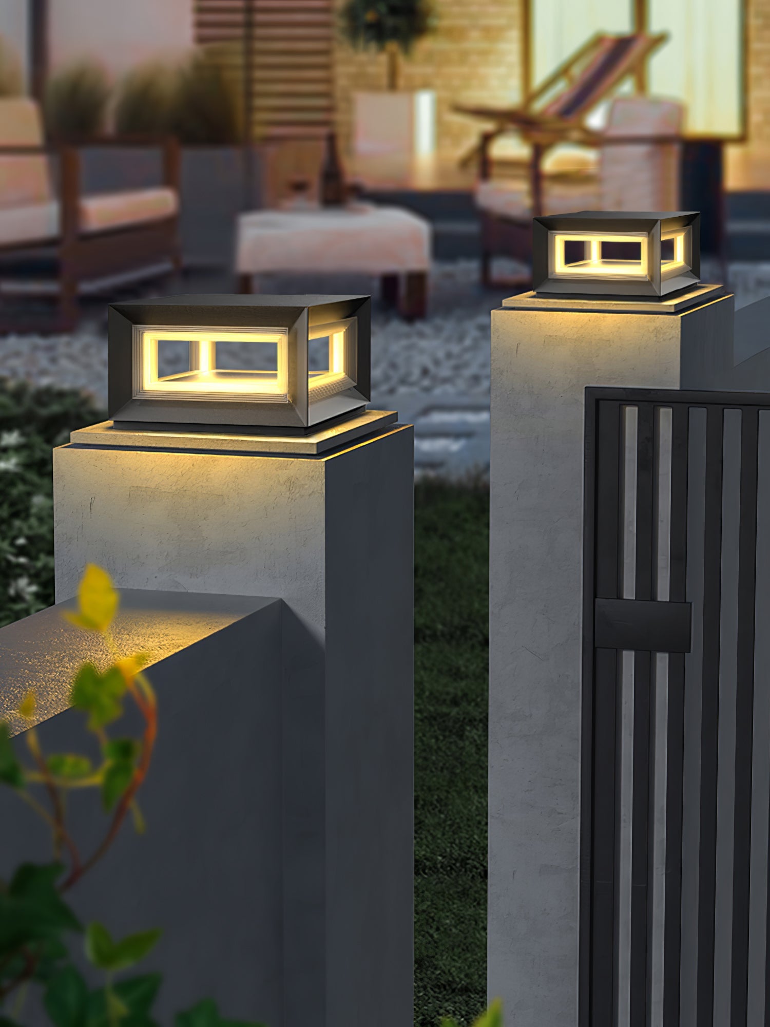 Light Cube Outdoor Post Light - Blowlighting