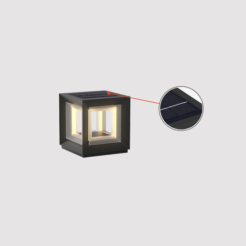 Light Cube Outdoor Post Light - Blowlighting