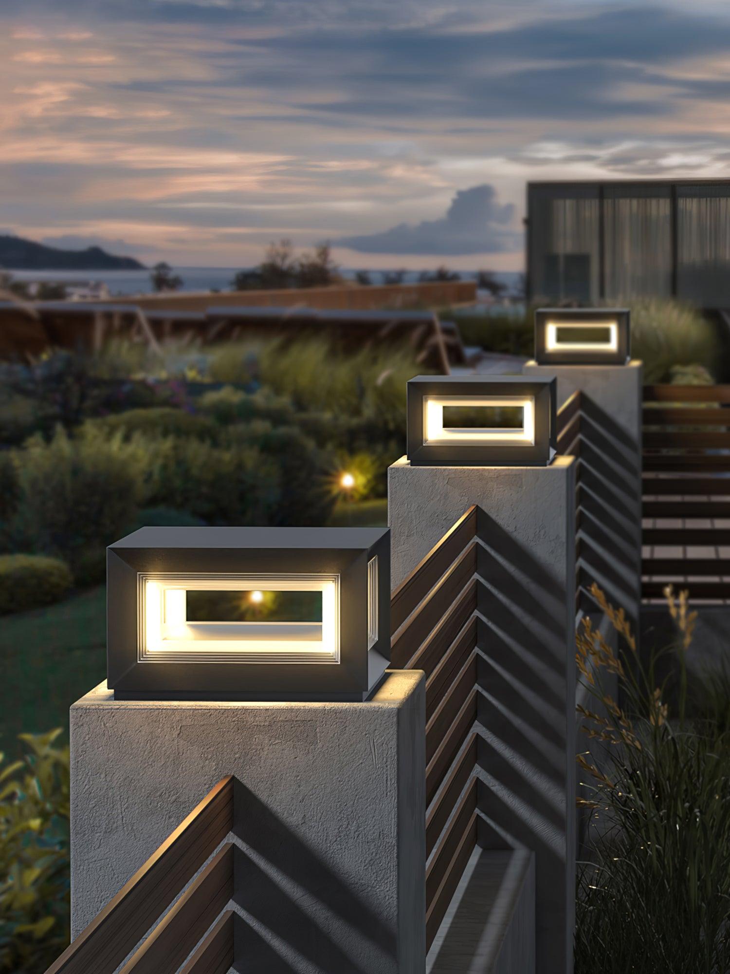 Light Cube Outdoor Post Light - Blowlighting
