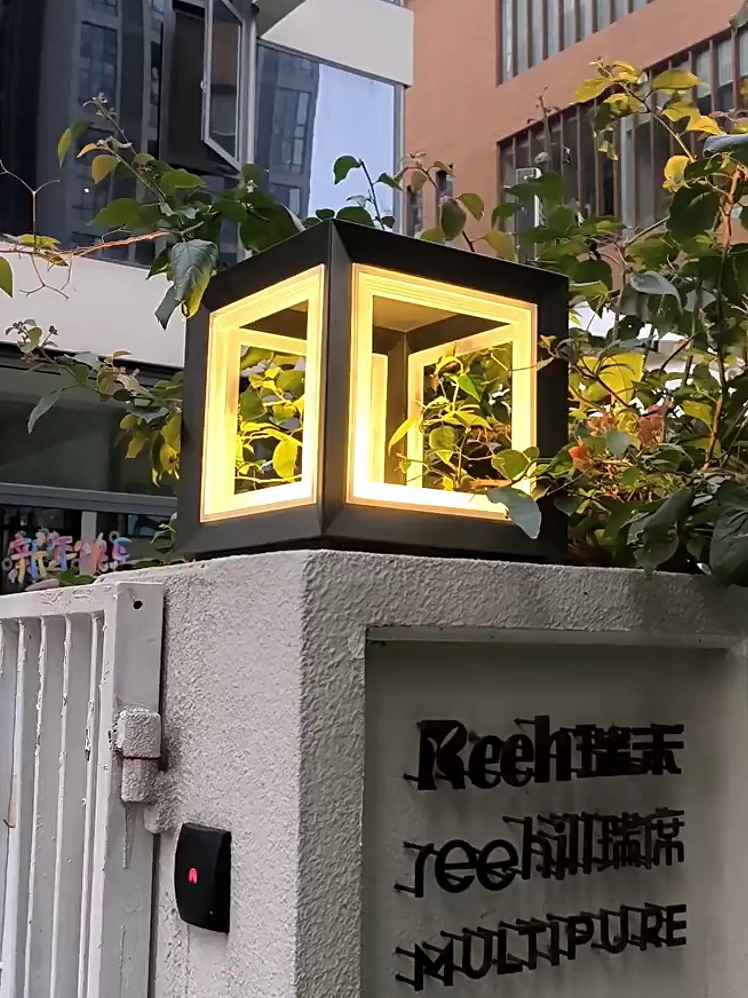 Light Cube Outdoor Post Light - Blowlighting