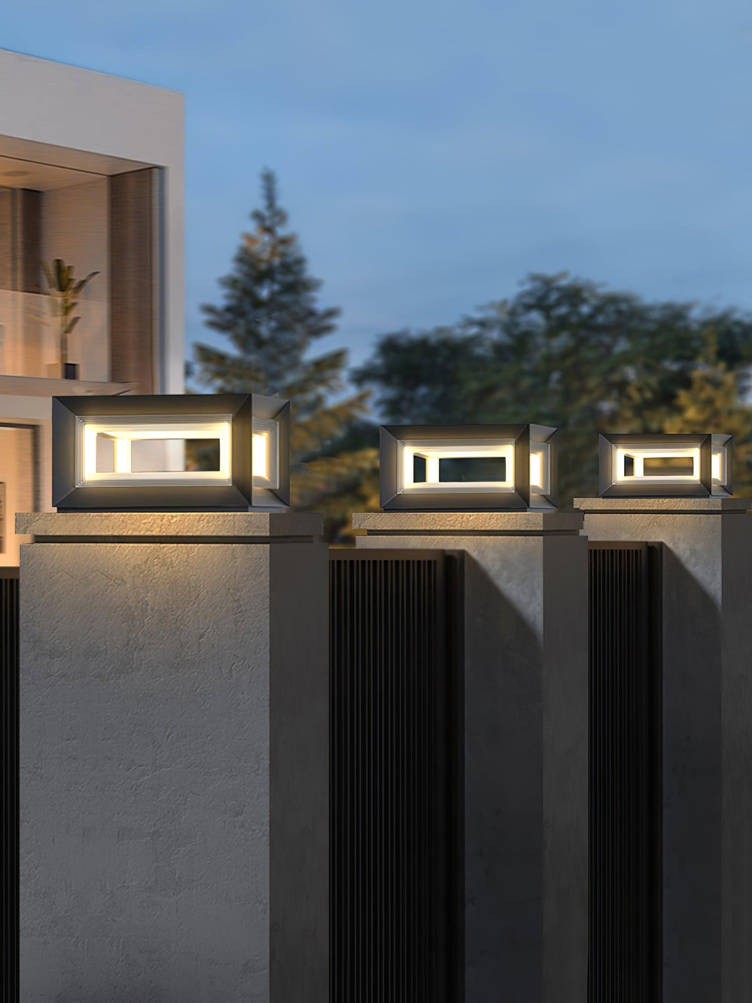 Light Cube Outdoor Post Light - Blowlighting