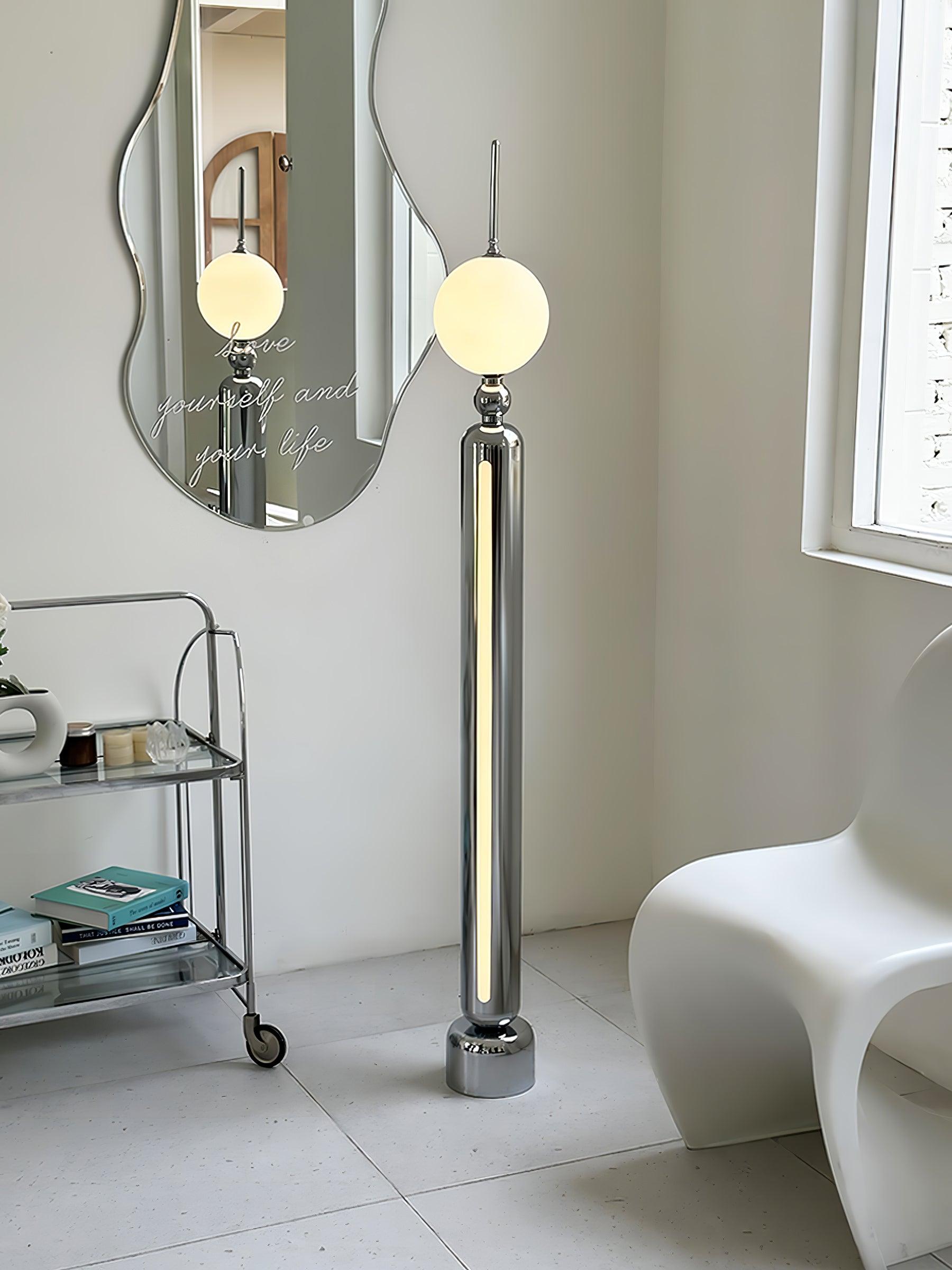 Avynen Futuristic Stainless Steel Floor Lamp - Blowlighting