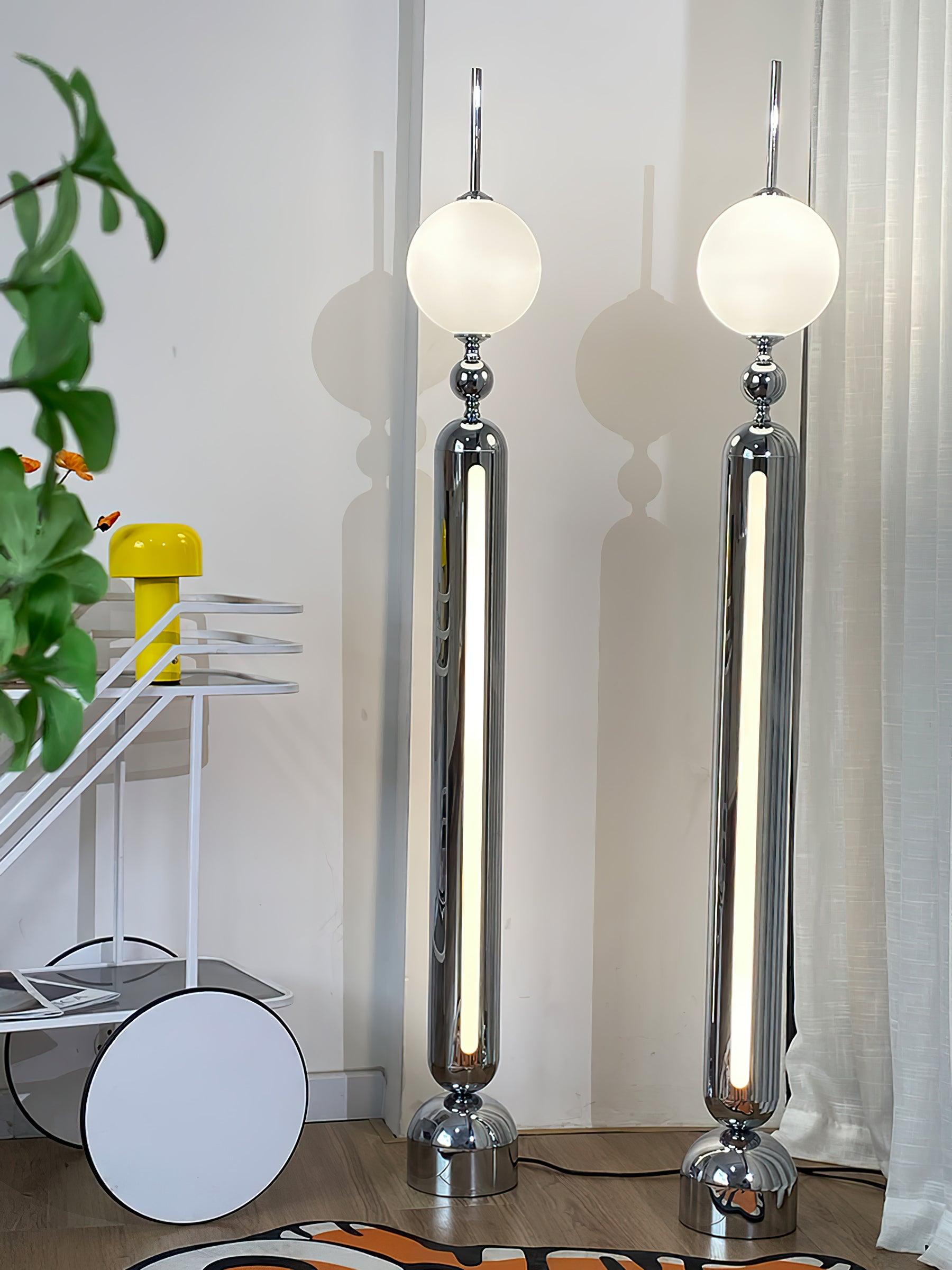 Avynen Futuristic Stainless Steel Floor Lamp - Blowlighting
