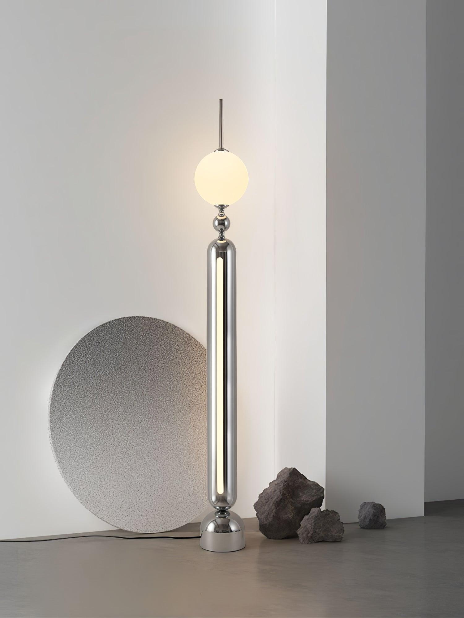 Avynen Futuristic Stainless Steel Floor Lamp - Blowlighting