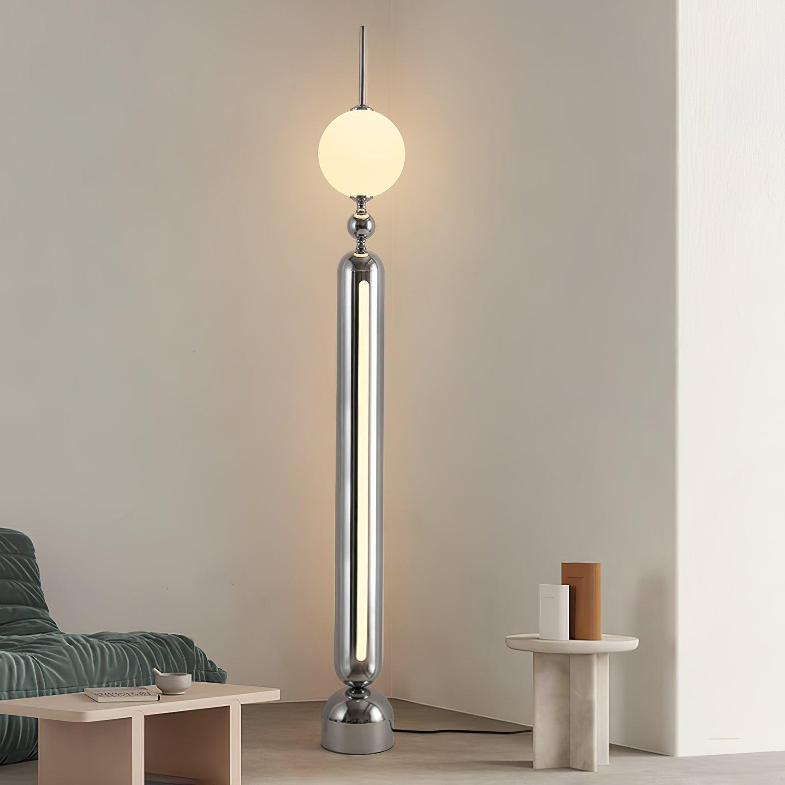 Avynen Futuristic Stainless Steel Floor Lamp - Blowlighting
