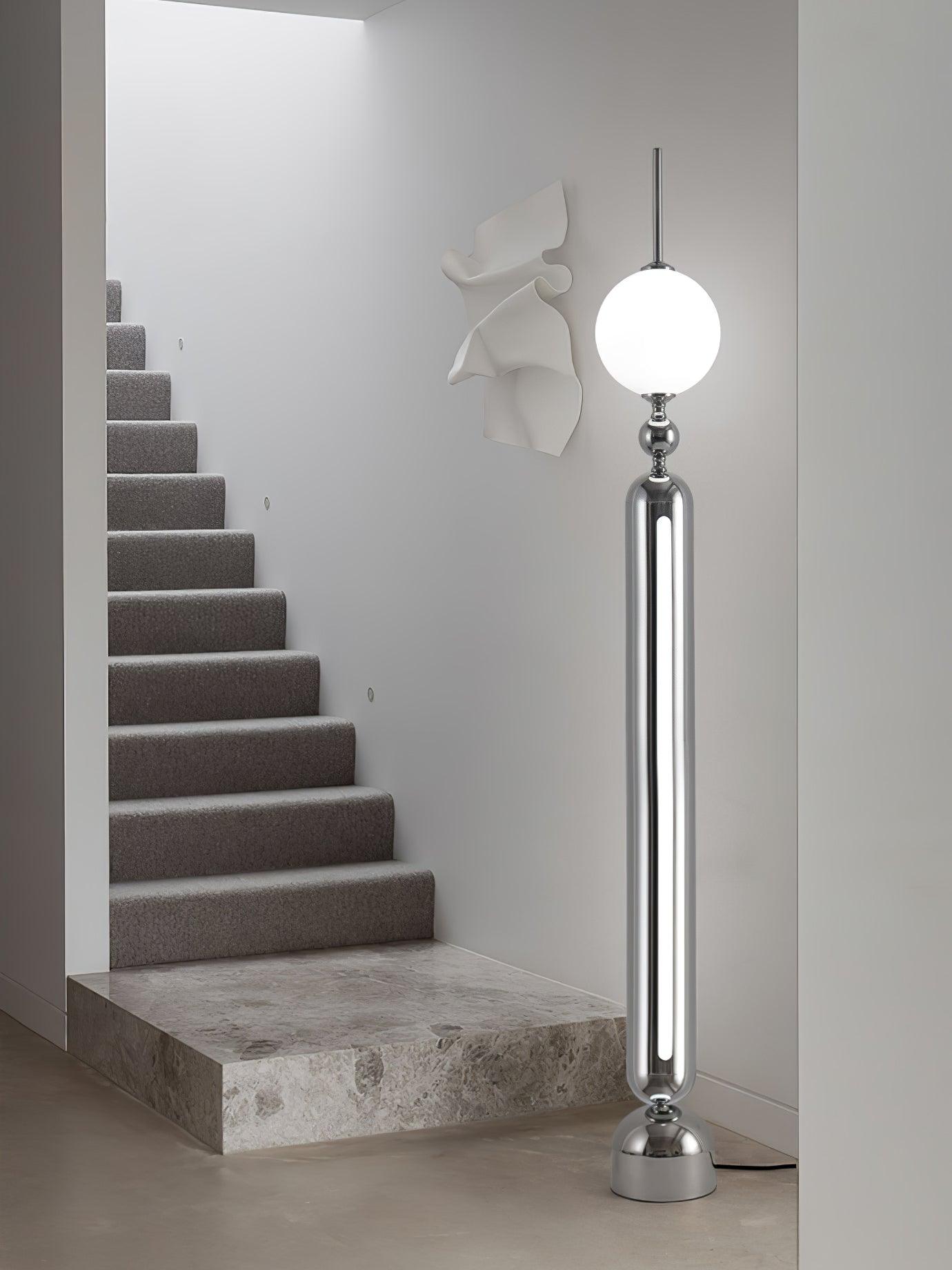 Avynen Futuristic Stainless Steel Floor Lamp - Blowlighting