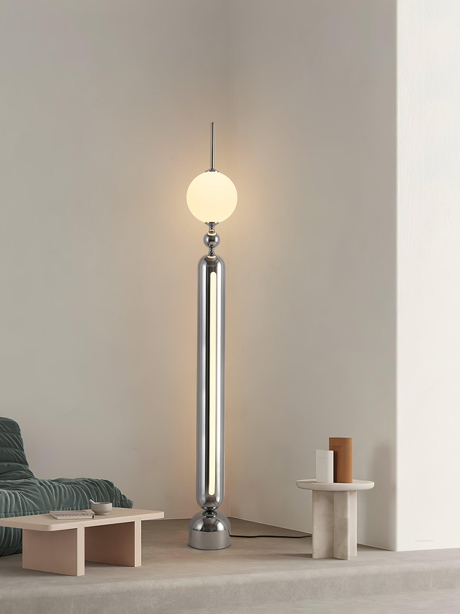 Avynen Futuristic Stainless Steel Floor Lamp - Blowlighting