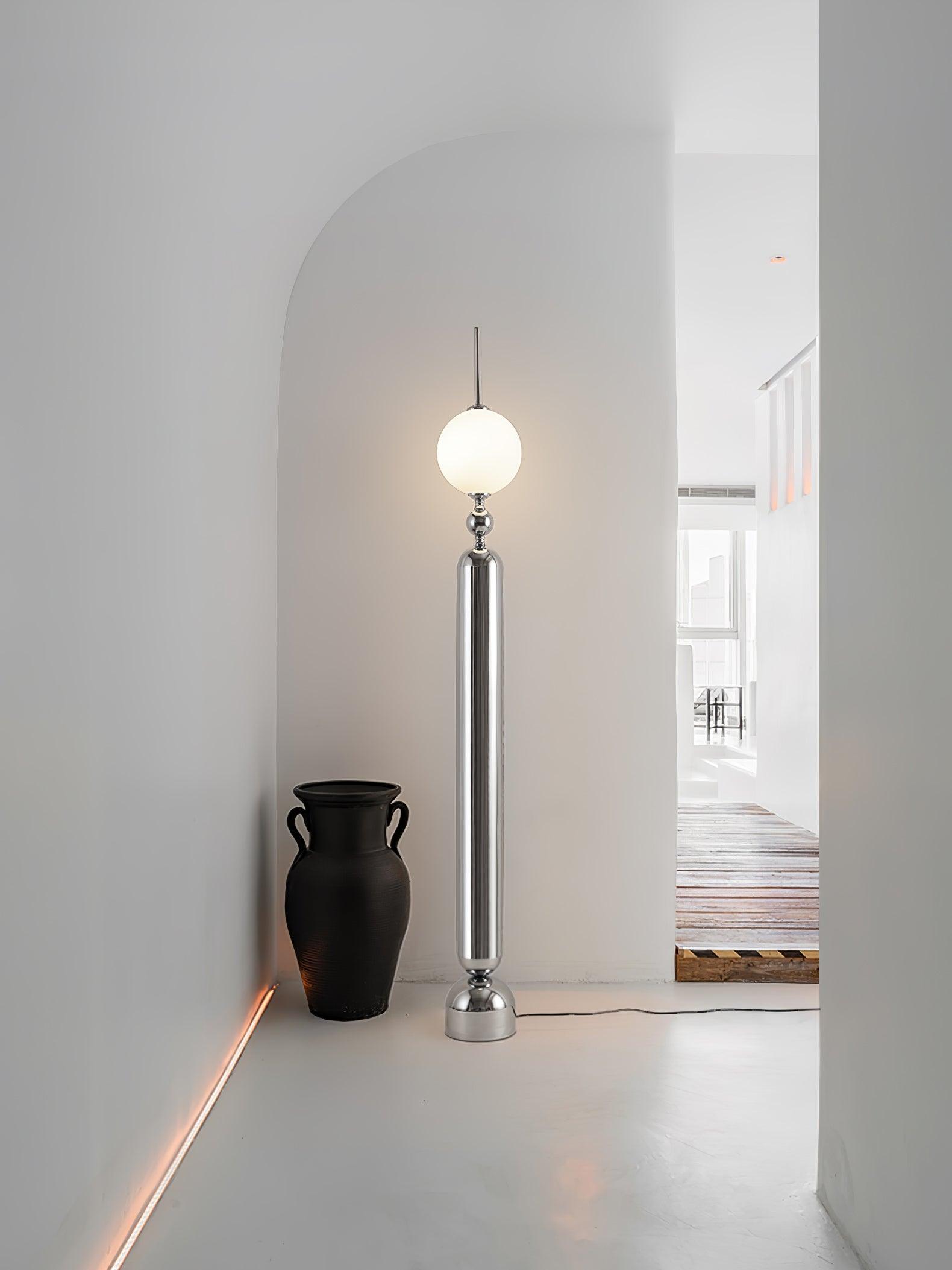 Avynen Futuristic Stainless Steel Floor Lamp - Blowlighting