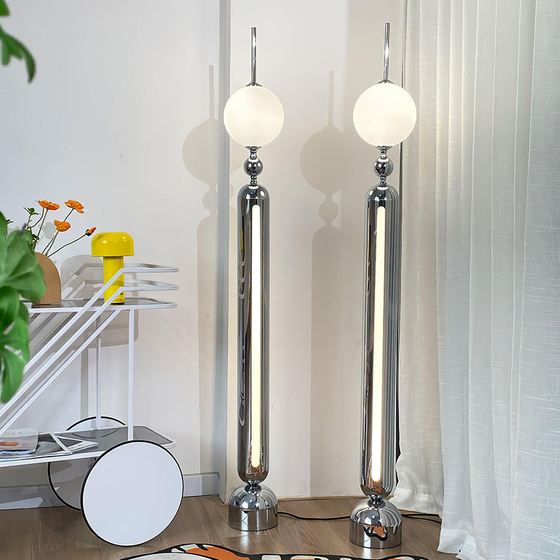 Avynen Futuristic Stainless Steel Floor Lamp - Blowlighting