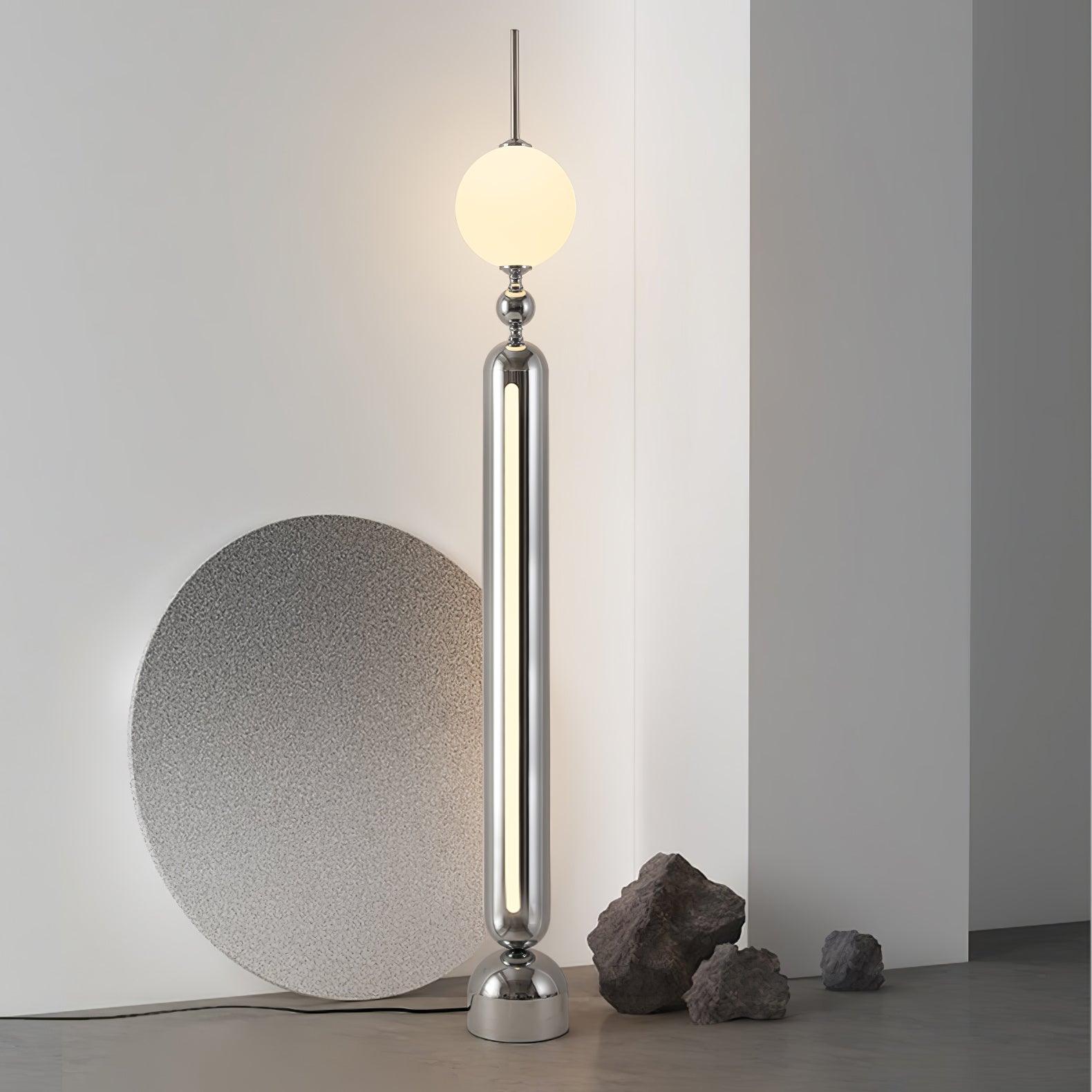 Avynen Futuristic Stainless Steel Floor Lamp - Blowlighting