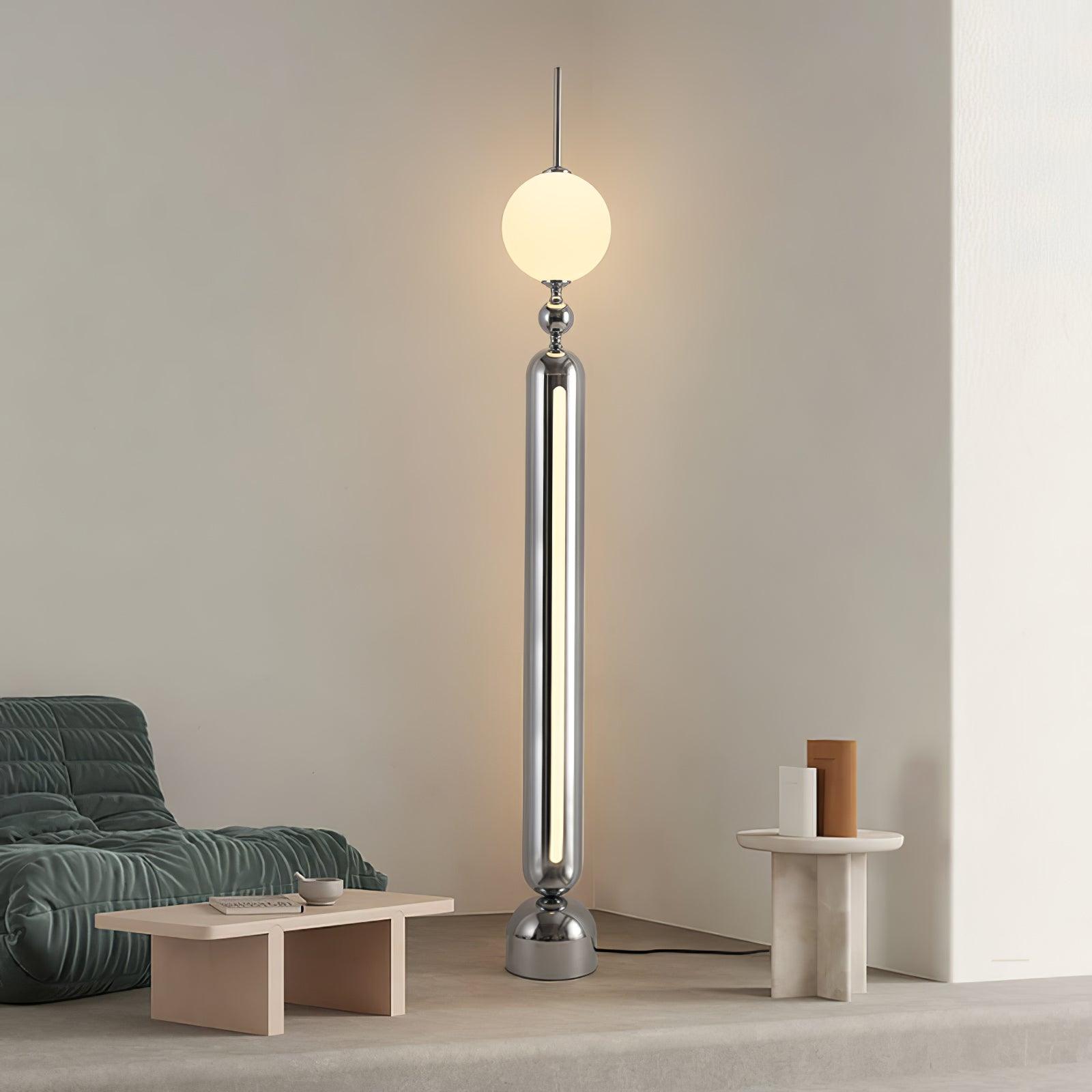 Avynen Futuristic Stainless Steel Floor Lamp - Blowlighting
