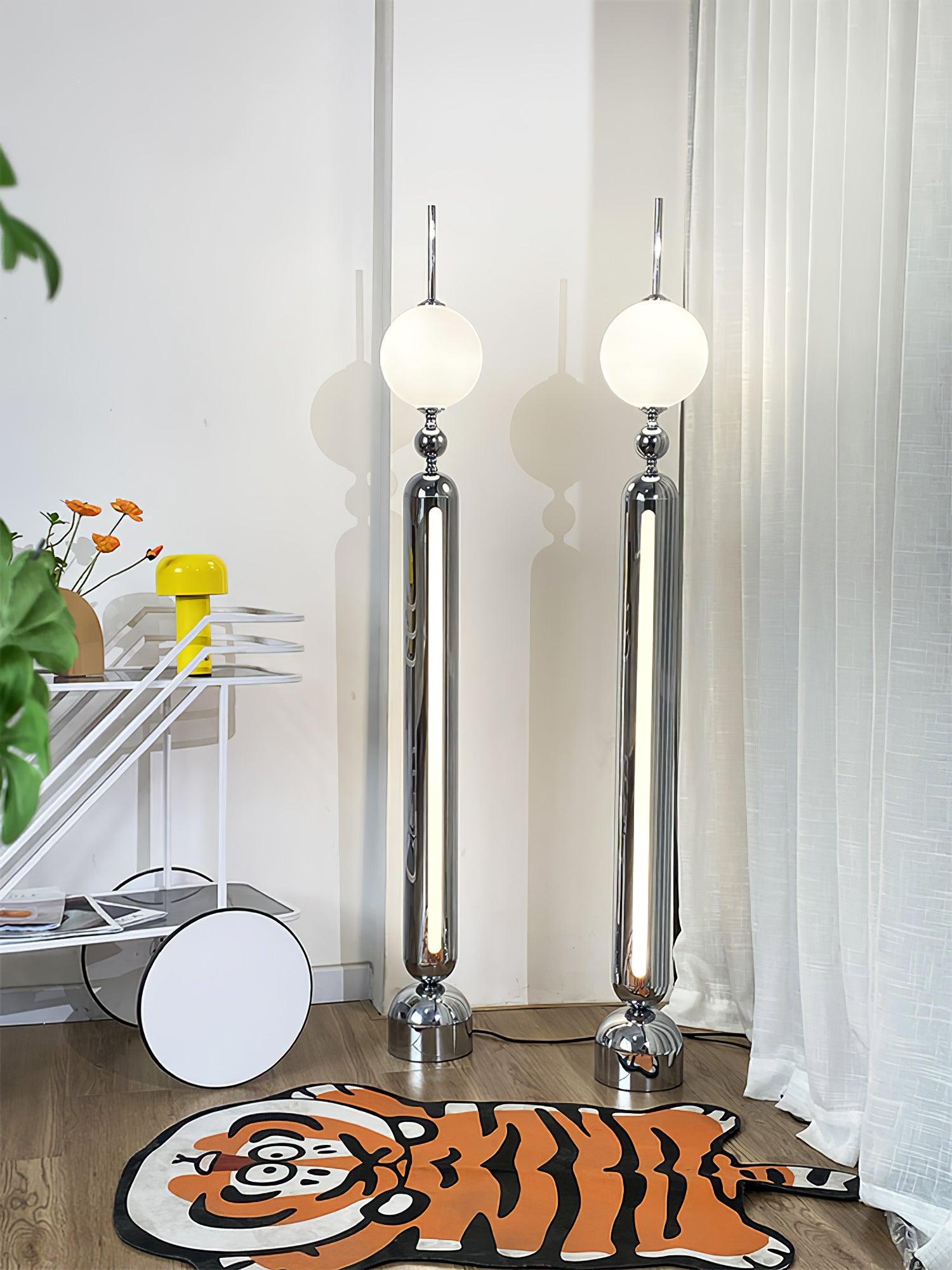 Avynen Futuristic Stainless Steel Floor Lamp - Blowlighting