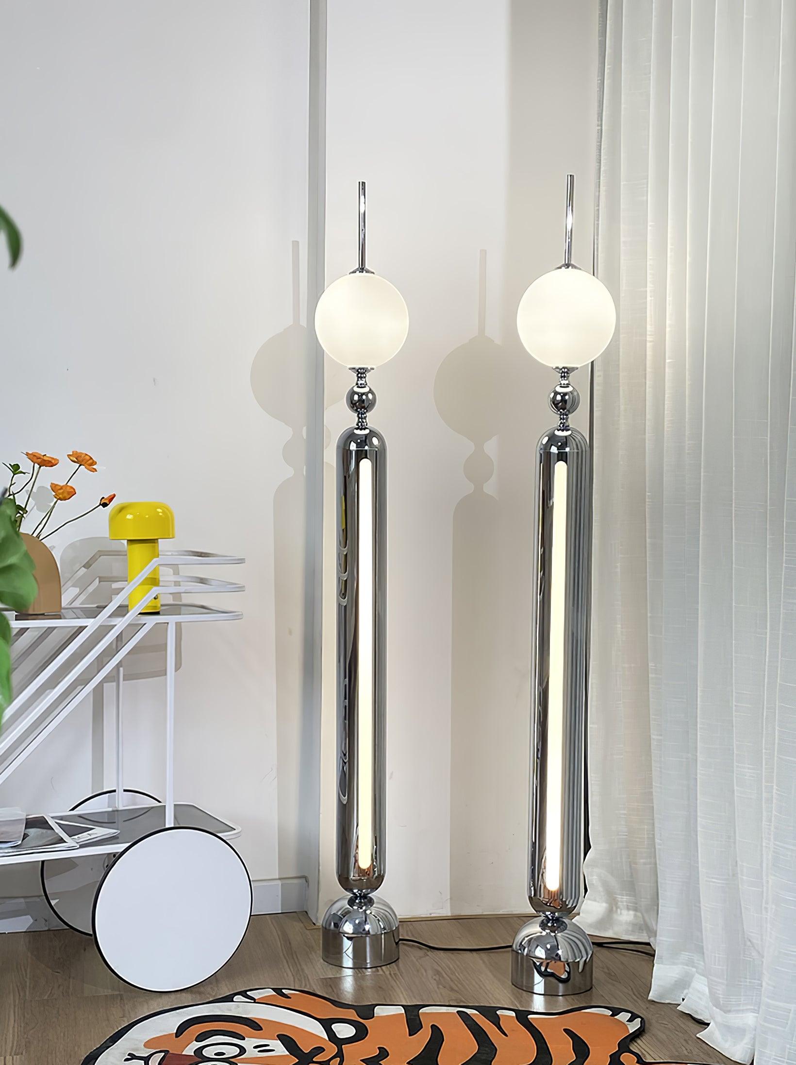 Avynen Futuristic Stainless Steel Floor Lamp - Blowlighting