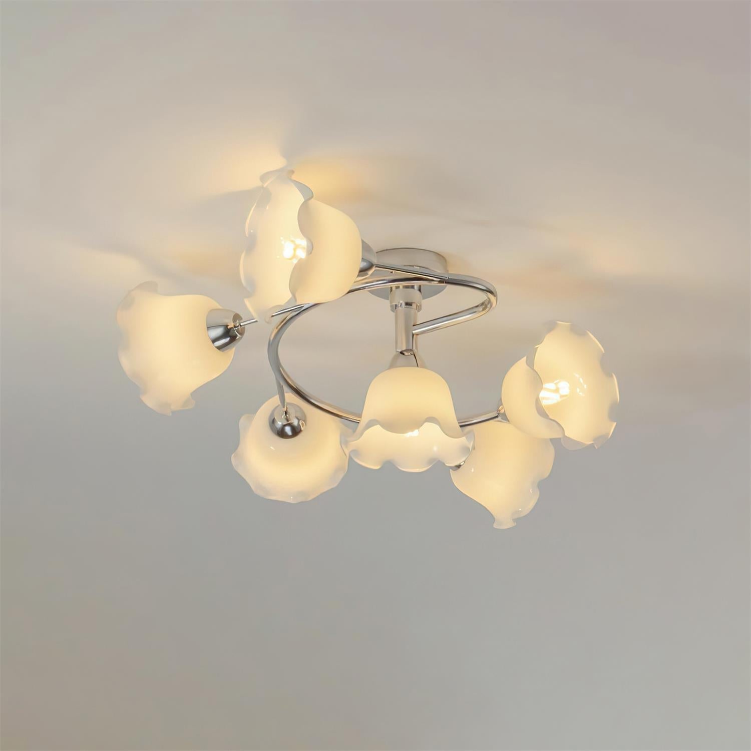 Lily Natural Glass Cascade Ceiling Light