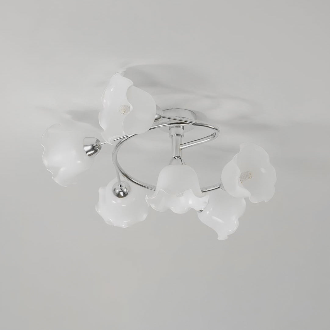 Lily Natural Glass Cascade Ceiling Light