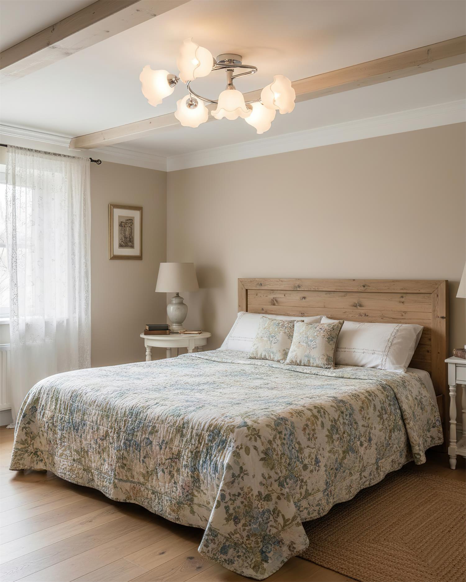 Lily Natural Glass Cascade Ceiling Light