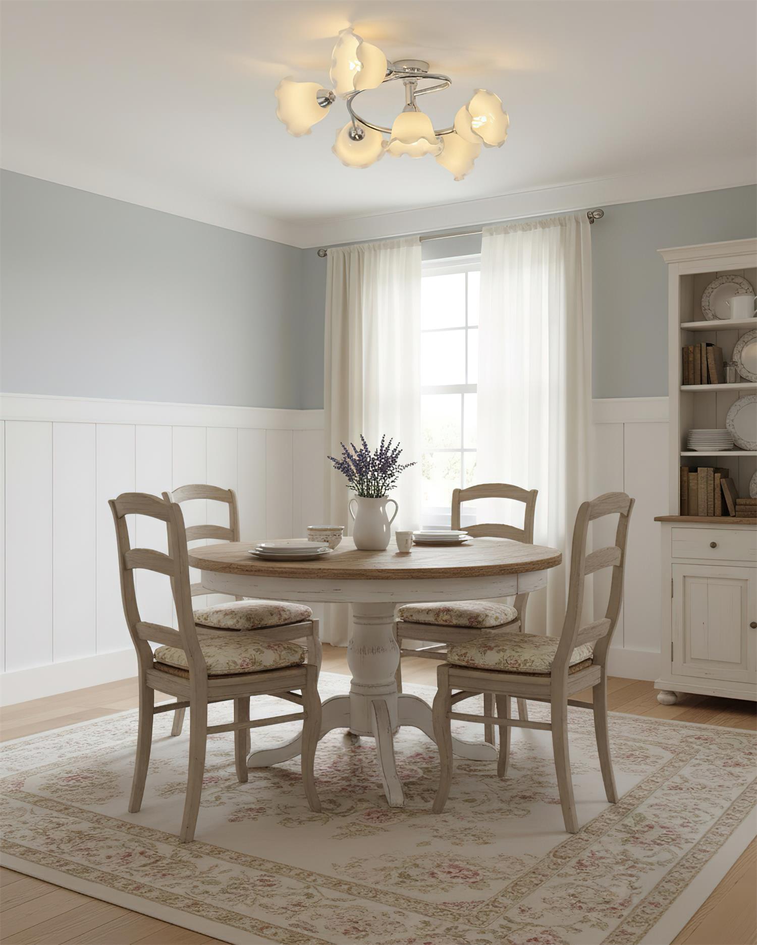 Lily Natural Glass Cascade Ceiling Light