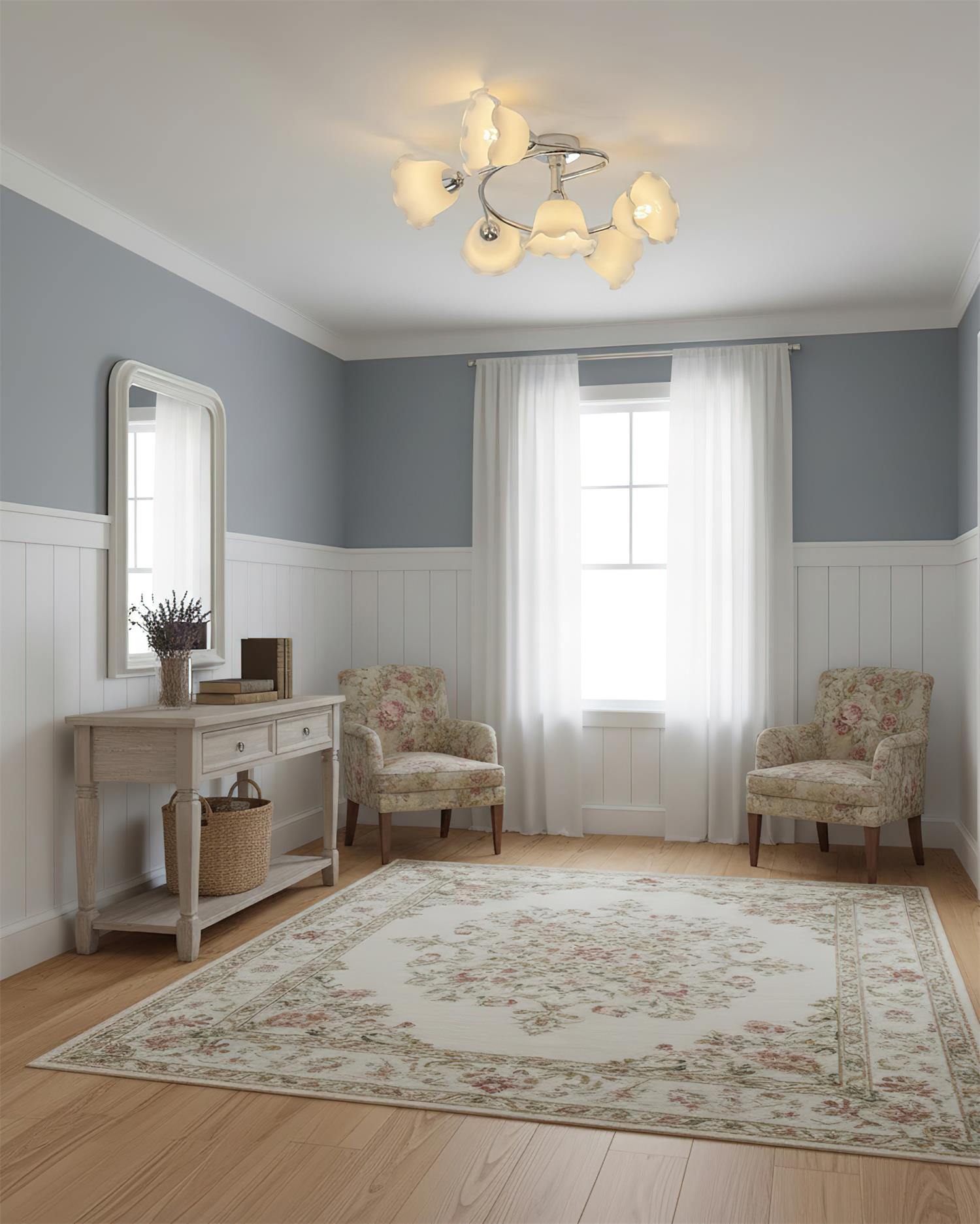 Lily Natural Glass Cascade Ceiling Light