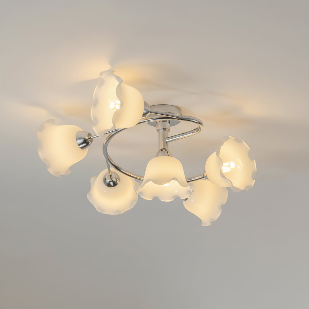 Lily Natural Glass Cascade Ceiling Light