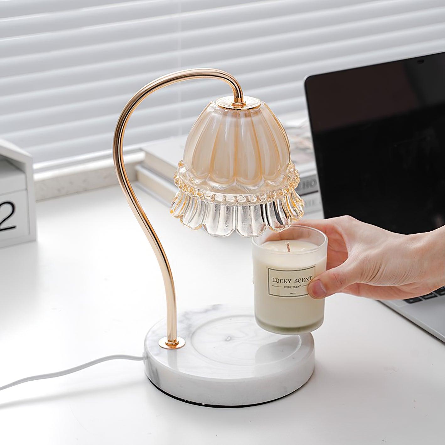 Lily Marble Warmer Table Lamp - Blowlighting