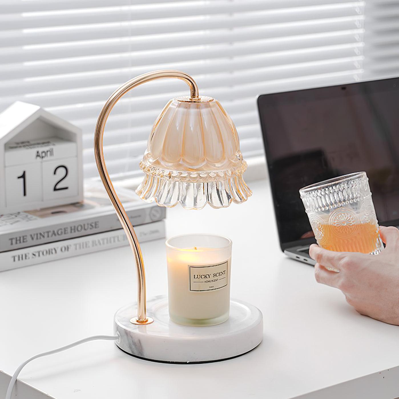 Lily Marble Warmer Table Lamp - Blowlighting
