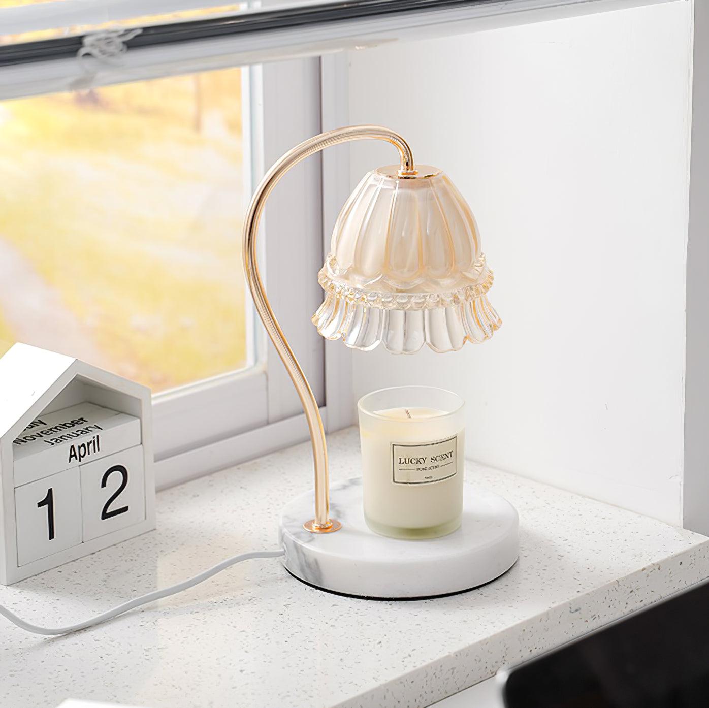 Lily Marble Warmer Table Lamp - Blowlighting