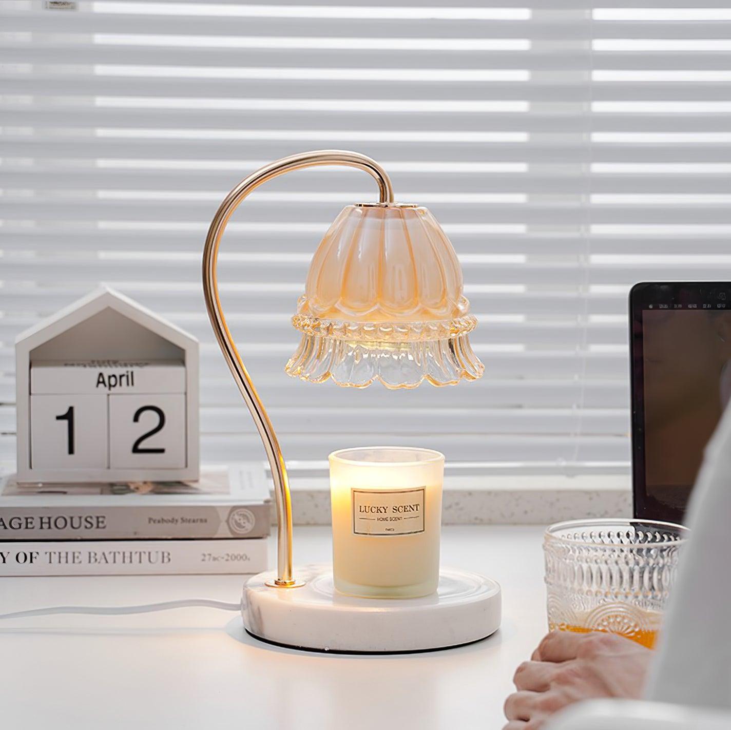 Lily Marble Warmer Table Lamp - Blowlighting
