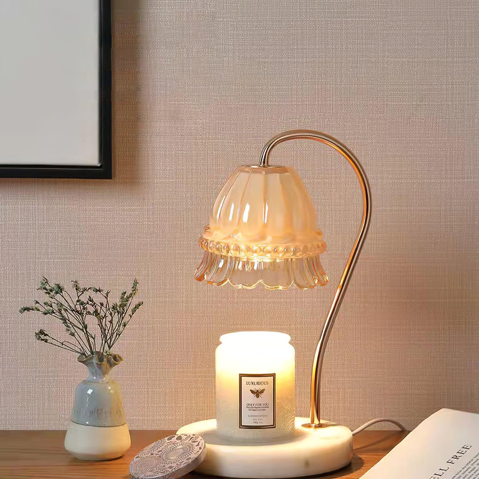 Lily Marble Warmer Table Lamp - Blowlighting