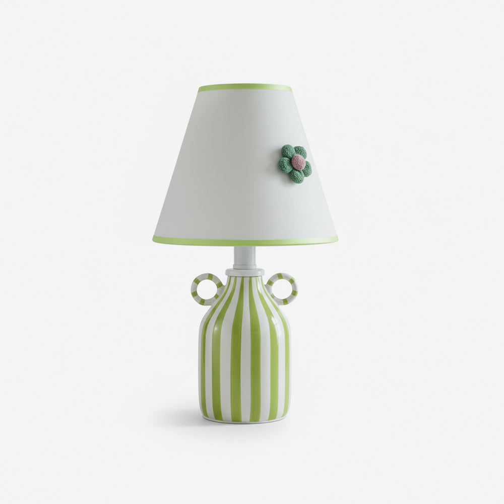 Lime Modern Ceramics Twirl Table Light