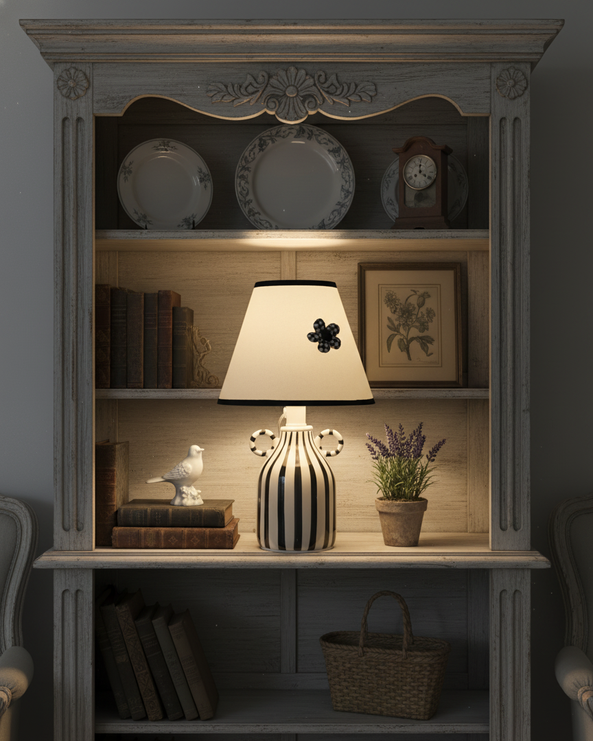 Lime Modern Ceramics Twirl Table Light