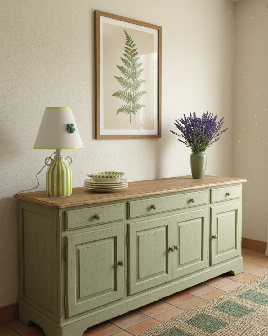 Lime Modern Ceramics Twirl Table Light