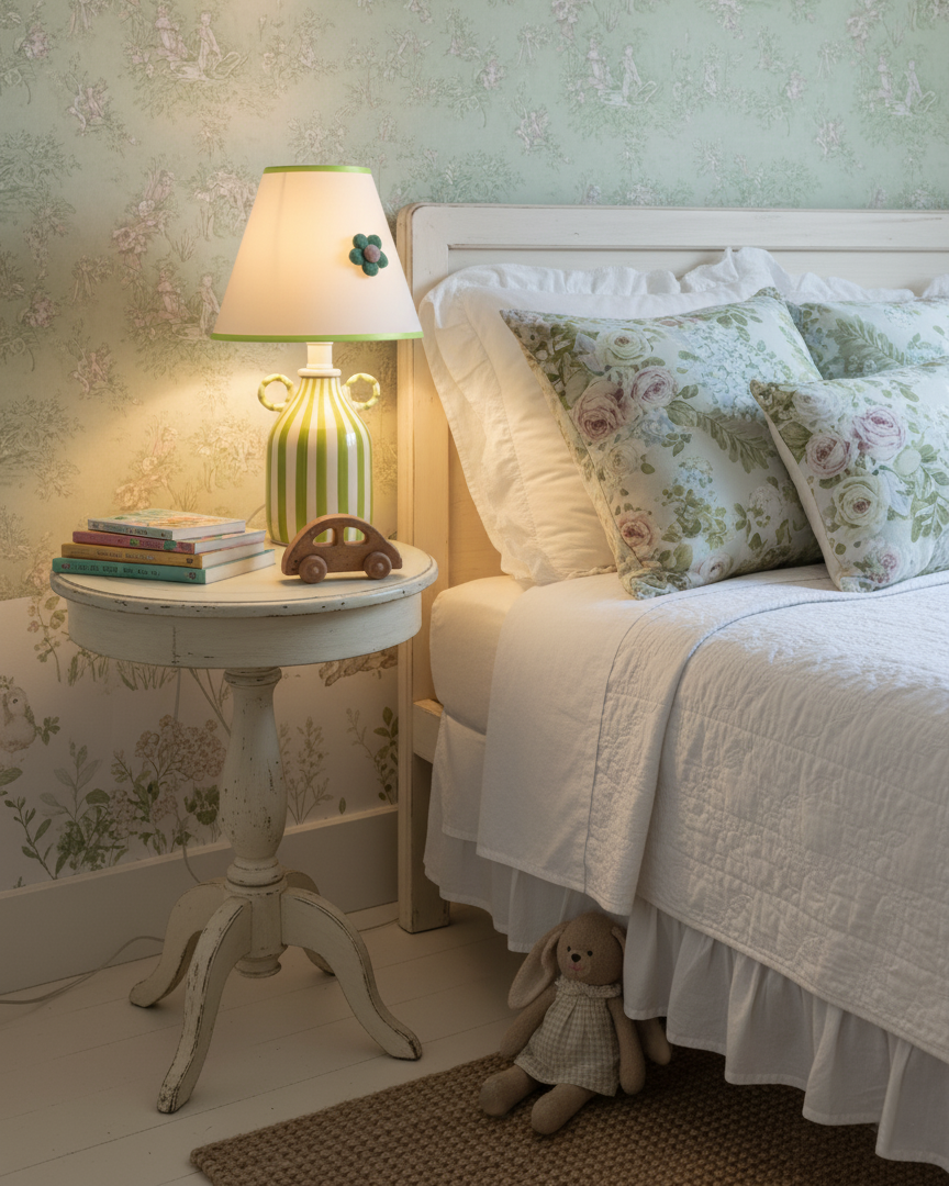 Lime Modern Ceramics Twirl Table Light