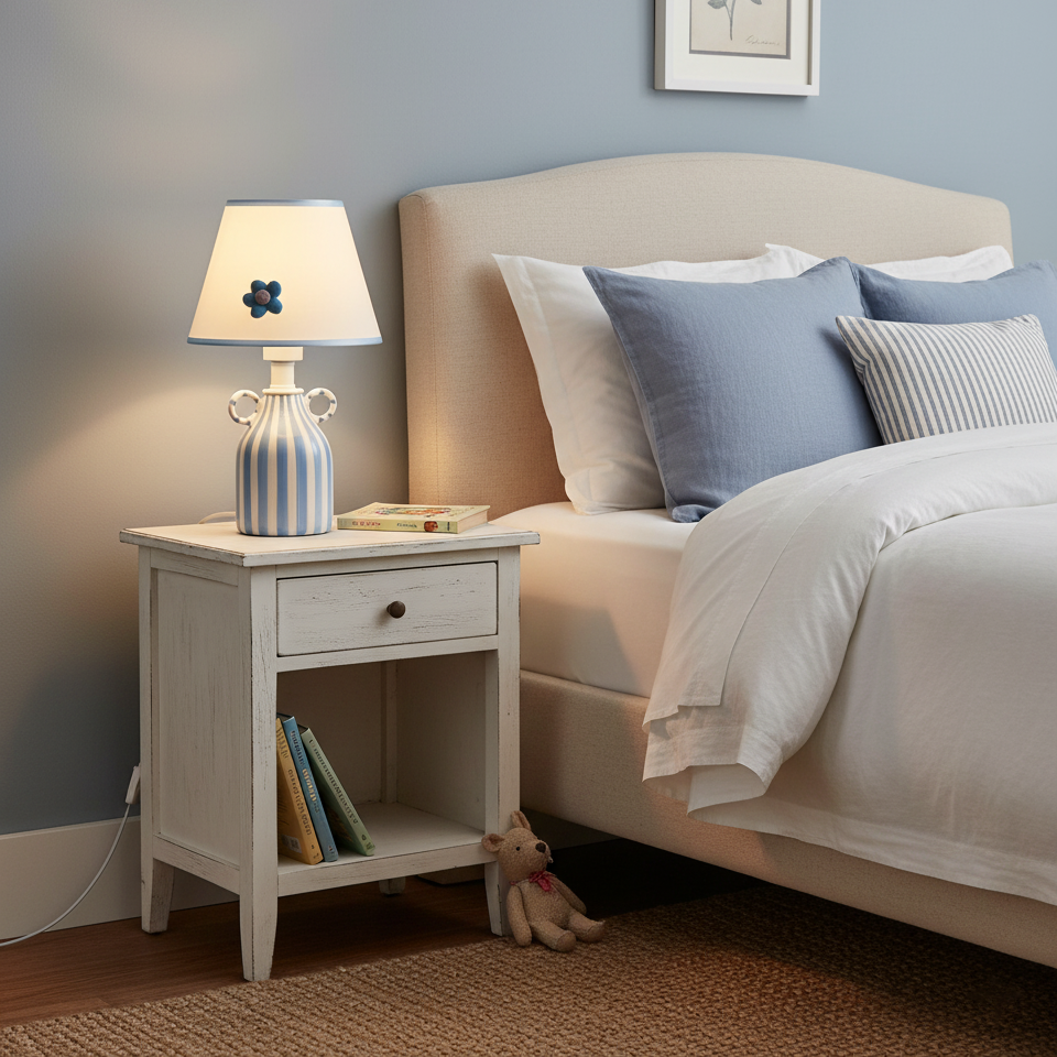 Lime Modern Ceramics Twirl Table Light