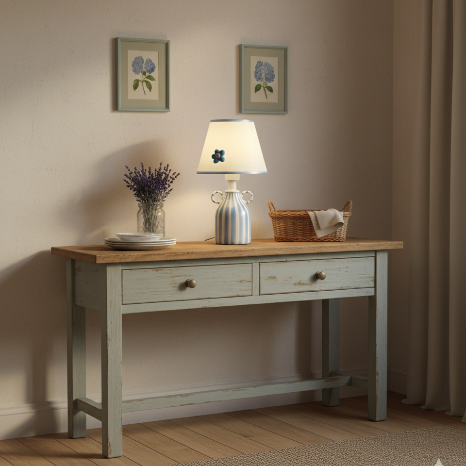 Lime Modern Ceramics Twirl Table Light