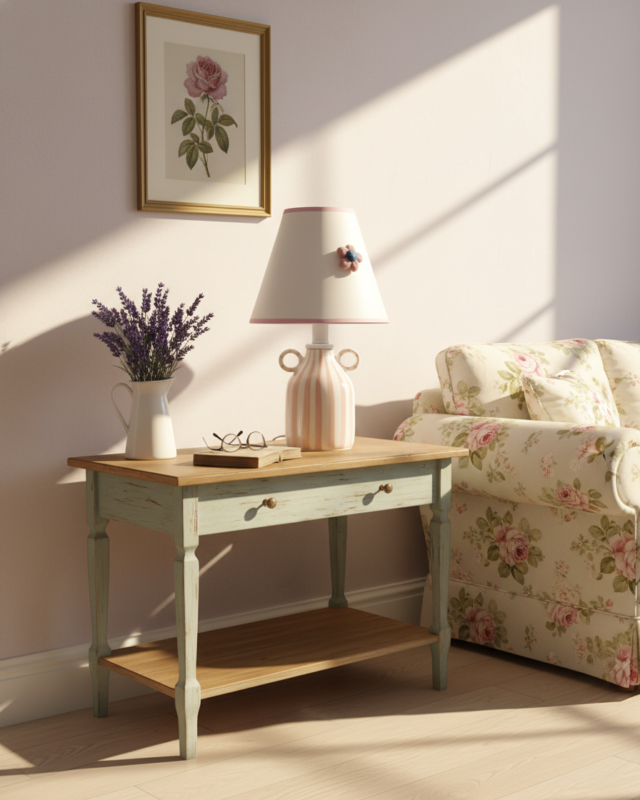 Lime Modern Ceramics Twirl Table Light