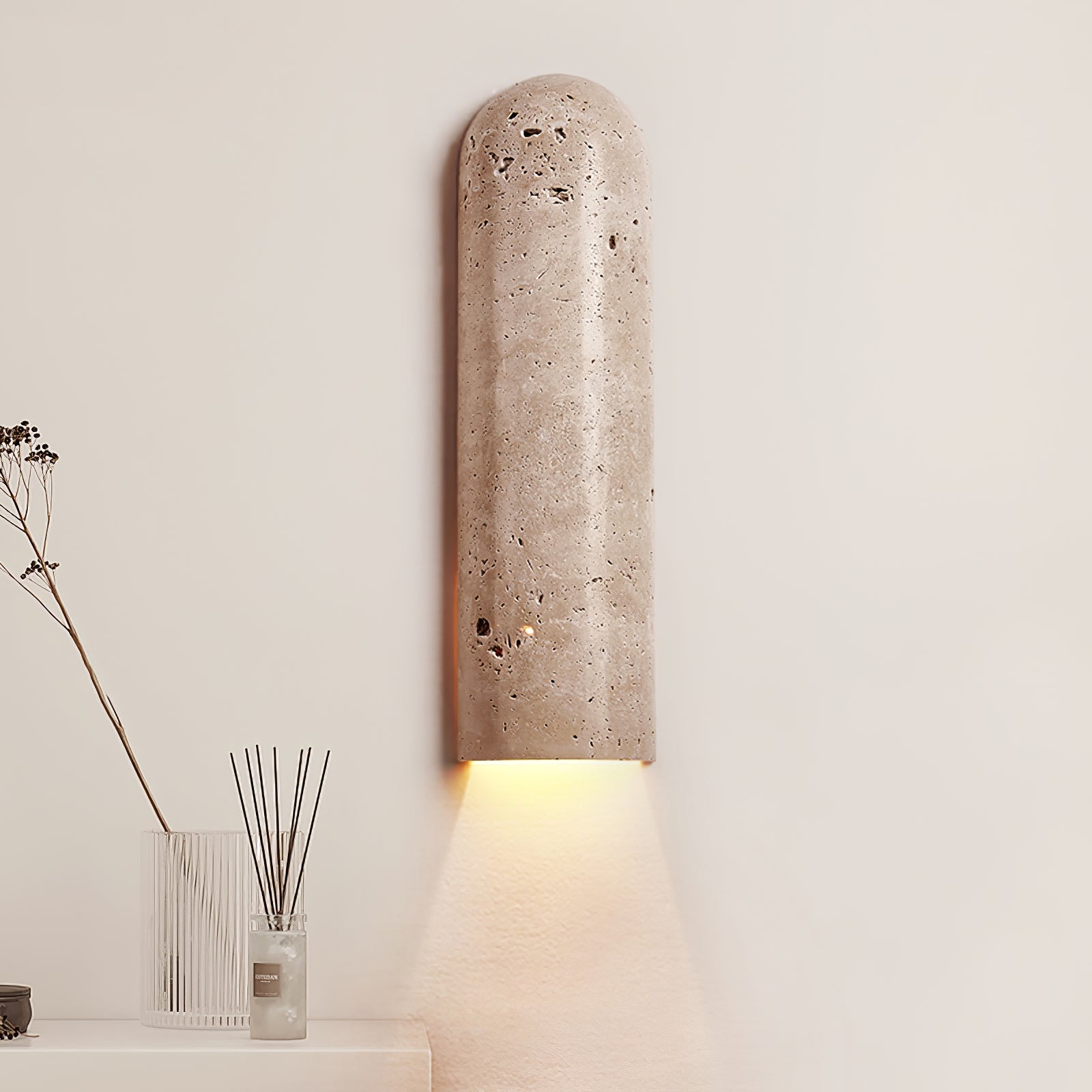 Olvenan Travertine Wall Light - Blowlighting
