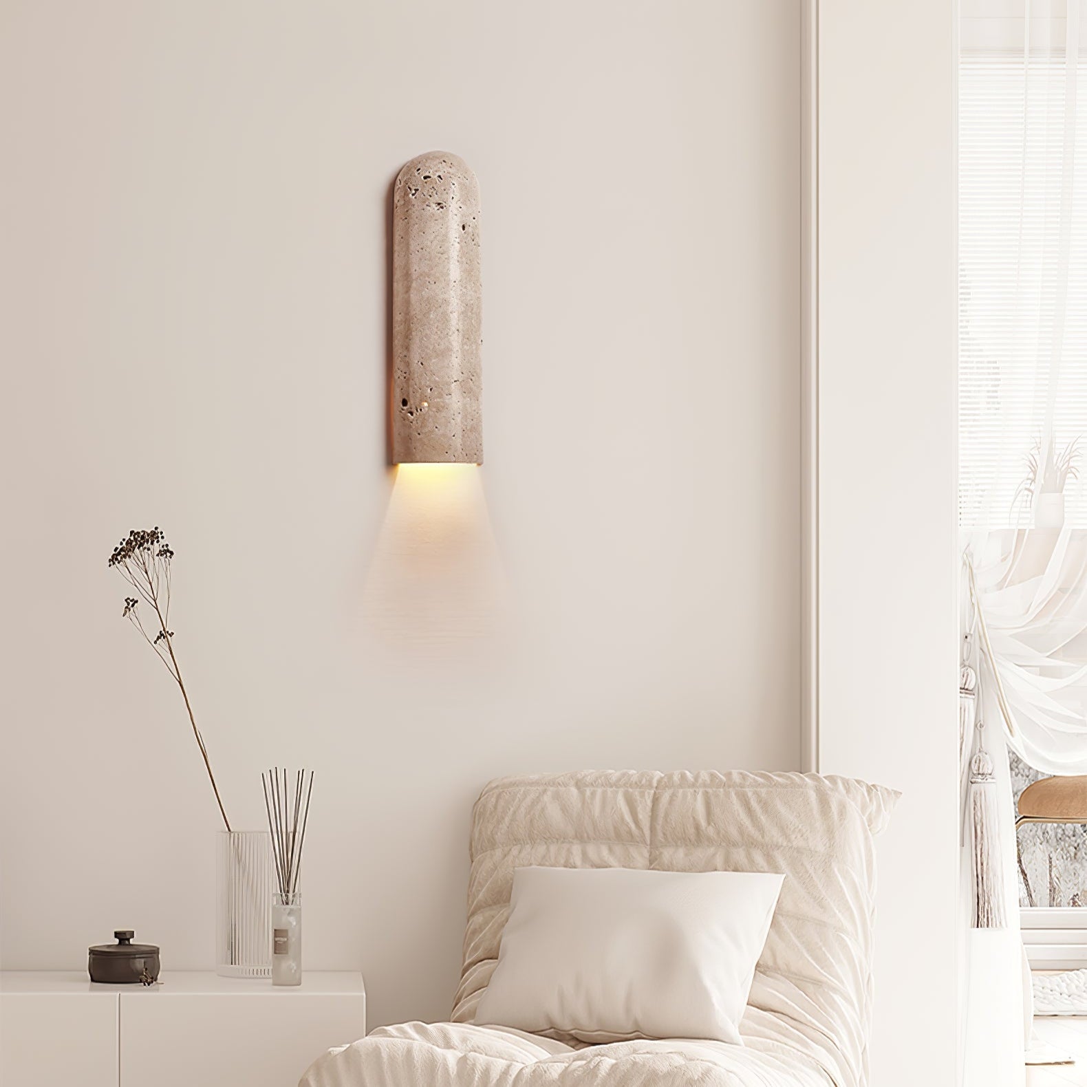 Olvenan Travertine Wall Light - Blowlighting