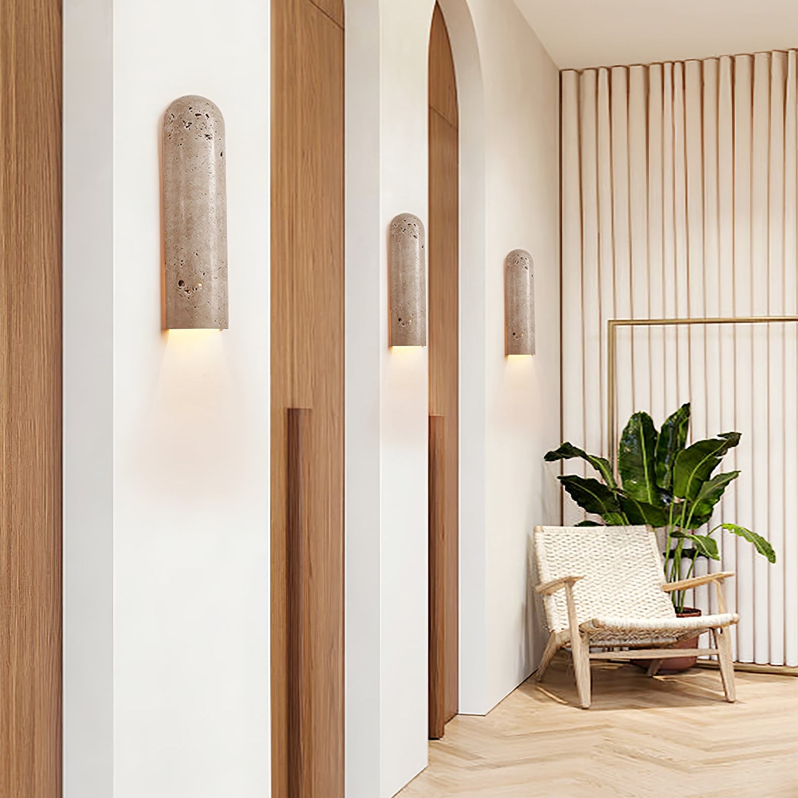 Olvenan Travertine Wall Light - Blowlighting